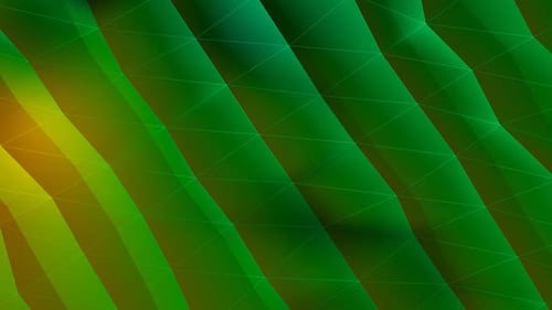 Green Gradient Plexus Line Wave Motion Background