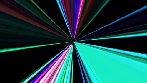 Abstract Colorful Light Warp Tunnel Background Animation
