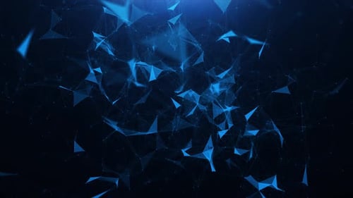 Abstract Blue Plexus Triangle Background