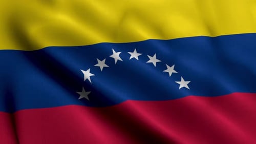 Realistic Waving Flag of Venezuela Loop