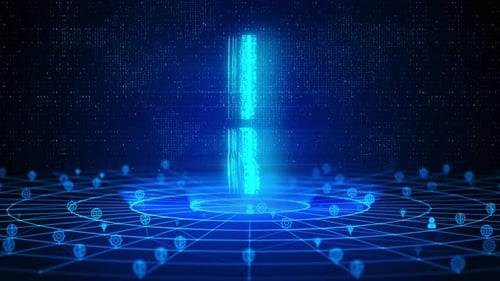 Texto de marketing digital Futuro Tecnología digital Ai Ciberespacio Antecedentes de aprendizaje profundo