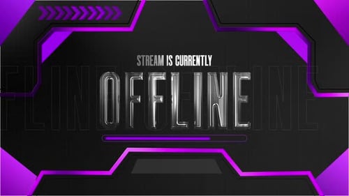 Twitch Stream Offline Overlay With Megenta Theme