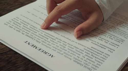 Discussing the Details of the Agreement Close Up