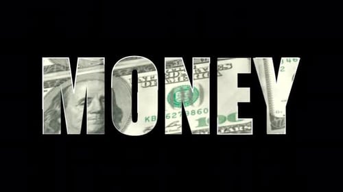 Money Text Reveal with Hundred Dollar Bills