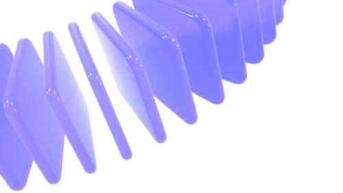 Abstract Fluid Wave of Glossy Purple Shapes Animation