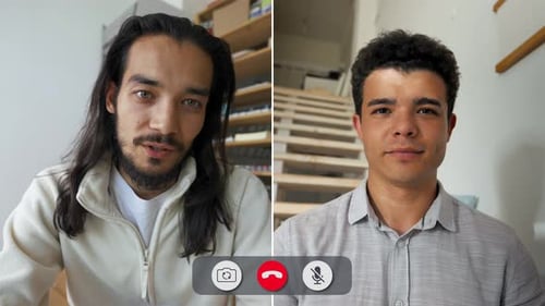 Engaging Online Discussion Between Two Participants on Split Screen