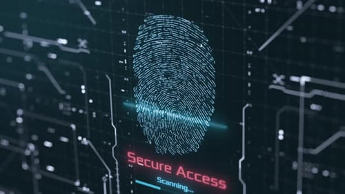 Digital Fingerprint Biometric Scan for Secure Access