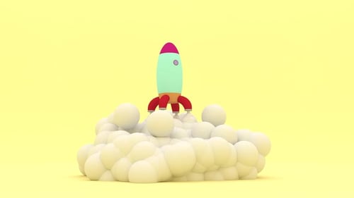 Business Start Up Launch Ship Rocket Future Technology 3d Style