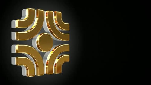 Polished 3D Golden Geometric Rotating Loop