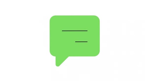 Animated Flat Design Messaging Chat Icon