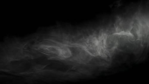Abstract Swirling Smoke on a Black Background