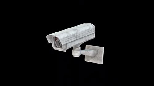 Rotating 3D Surveillance Camera Animation