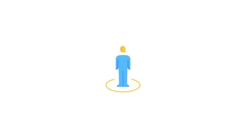 Minimalist Person Location Icon Animation