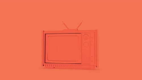 Minimalist 3D Retro Television Rotation