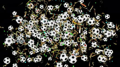 Football Confetti Explosion 02 4K