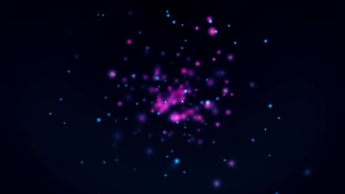 Bunter glänzender Bokeh-Partikelbewegungshintergrund