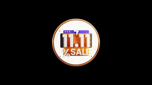 11.11 Sale Badge Animation for Shopping Event