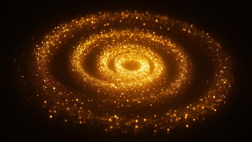 Leuchtend goldene Bokeh-Spirale