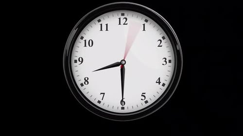 Relógio de parede com tique-taque de 8 a 9 canais alfa