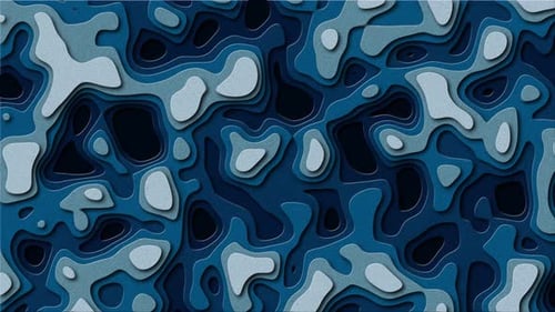 Seamless Loop Topography Shades Of Blue Background 4K
