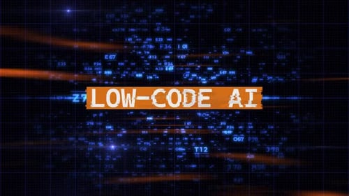 Futuristic Digital Data Grid Loop Background for Text