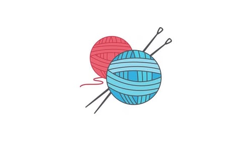 Knitting Supplies Yarn Balls And Needles