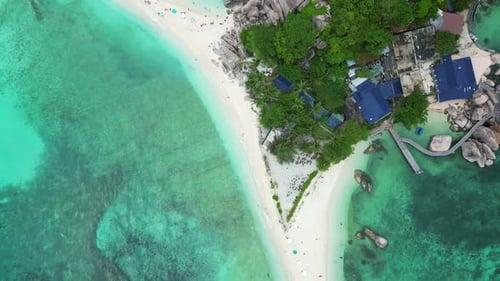 Aerial View of a Tropical Beach Paradise