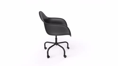Modern Black Office Chair with Wheels