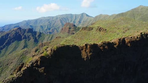 Mountain Range in Famous Touristic Spot Village and Gorge Masca