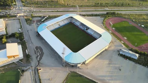 aerial footballs stadium