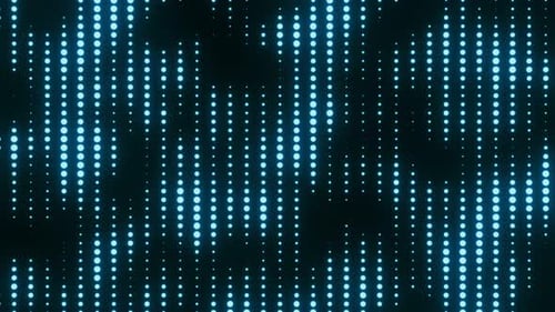 Abstract Glowing Blue Dot Grid Motion Background