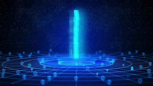 Futuristic 6G WiFi Symbol with Glowing Digital Network