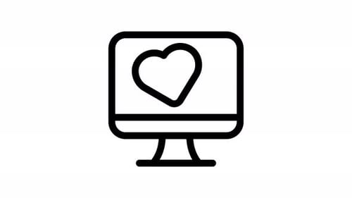 computer line icon animation