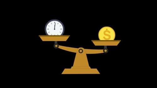 Time Vs Money Concept Animation