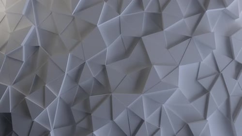 Abstract White Polygonal Background Loop Animation