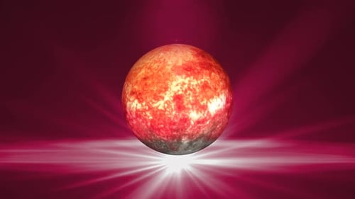 Front view of rotating sun with background, Vd 896