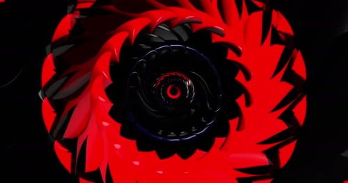 3D VJ Abstract Rotating Tunnel Background 4K 034