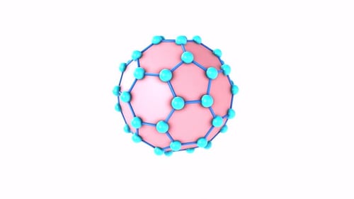 Science Object rotation in loop on white background