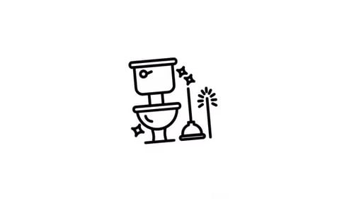 Animiertes Toilettensymbol Alpha Channel