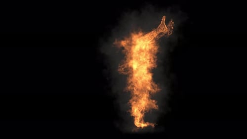 Flaming Number One Reveal with Smoke