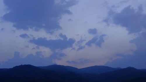 Twilight sky with cumulus cloud time lapse on a sunny day 4k footage.