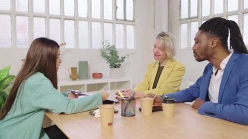 Business Team Meeting to Discuss Project