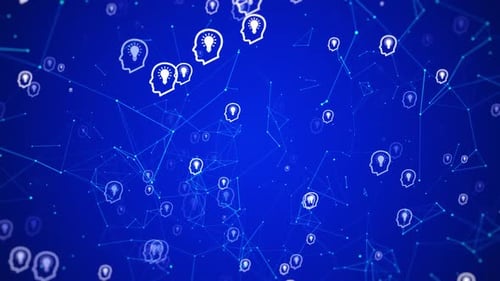 Creative Idea Icon Plexus Technology Background Loop