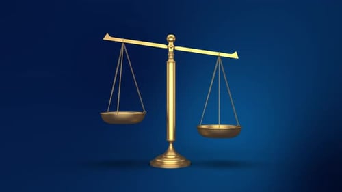 Seamless Loop Gold Balance Scale