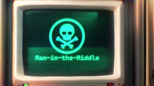 Homme au milieu sur écran d'ordinateur et arrière-plan de piratage