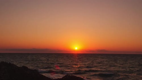 Ocean Sunset Ripples on Calm Water