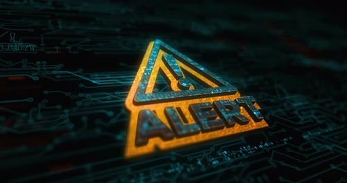 Alert warning symbol digital concept