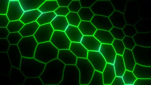 Hintergrund mit Muster aus Neonsechsecken
