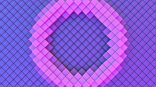 Colorful Abstract Diamond Grid Cube Loop Background