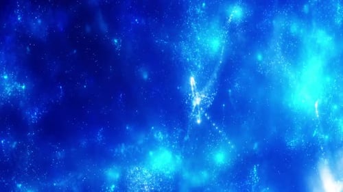 Blue Particles Field Background